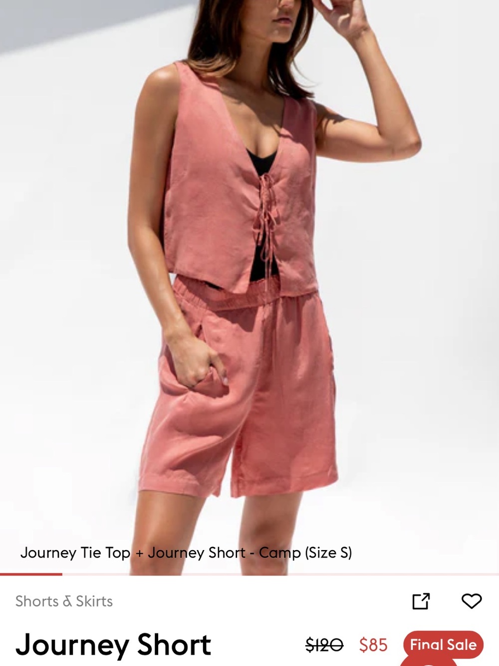 Left On Friday journey short TAN COLOR